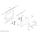 Схема №3 HB7TI01GB с изображением Фронтальное стекло для электропечи Bosch 00685395