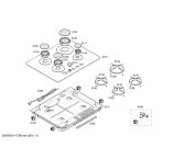 Схема №1 T2456S0EU с изображением Варочная панель для плиты (духовки) Bosch 00477045