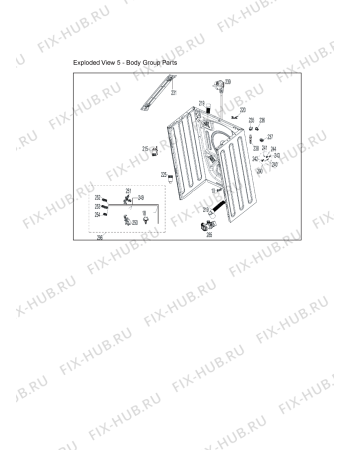 Схема №2 WM126V с изображением Ручка (крючок) люка для стиралки Whirlpool 482000016544
