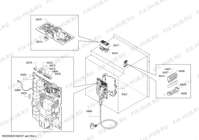 Схема №4 HM638GRS1 с изображением Дефлектор для плиты (духовки) Siemens 00772428