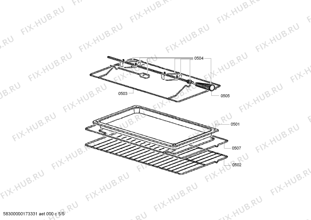 Схема №1 HSB738156A с изображением Набор винтов для плиты (духовки) Bosch 00632859