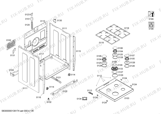 Схема №3 HM422210E с изображением Коллектор для духового шкафа Siemens 00246109