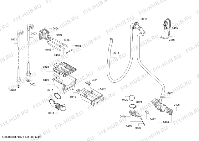 Взрыв-схема стиральной машины Bosch WAQ24481TR Avantixx 8 VarioPerfect - Схема узла 04