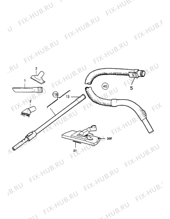 Взрыв-схема пылесоса Electrolux Z5110 - Схема узла Accessories