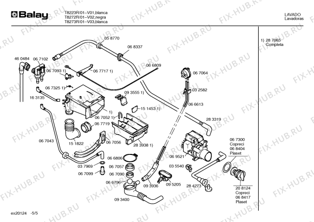 Взрыв-схема стиральной машины Balay T8273R - Схема узла 05