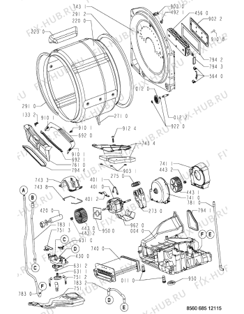 Схема №2 TRKK 6855 с изображением Обшивка для сушильной машины Whirlpool 481245215095