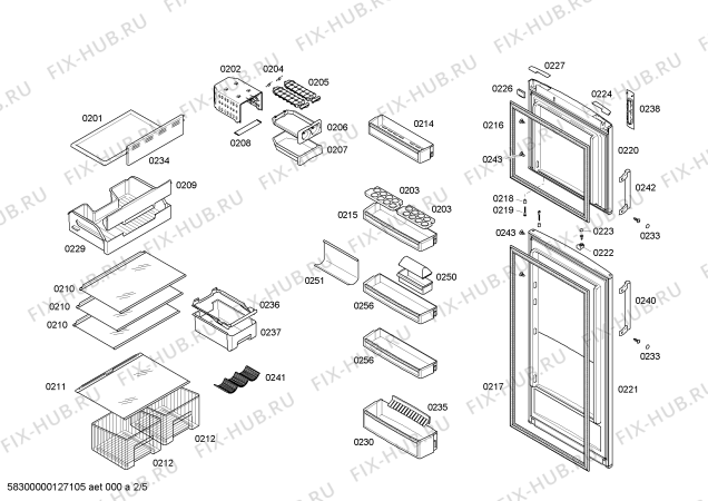 Схема №1 KD56NPW32N SIEMENS с изображением Шайба для холодильника Bosch 00607801