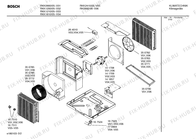 Схема №1 RKK2410 с изображением Фильтр для кондиционера Bosch 00353775