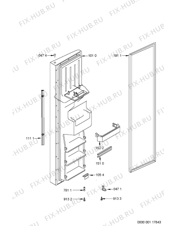 Схема №1 ART 735 с изображением Держатель для холодильника Whirlpool 481902180208