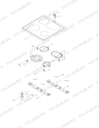 Взрыв-схема плиты (духовки) Aeg 5121V-W - Схема узла Hob 271