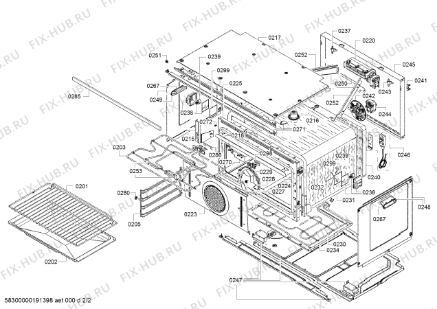 Схема №1 HVA331BS0 с изображением Плата для плиты (духовки) Bosch 12011088