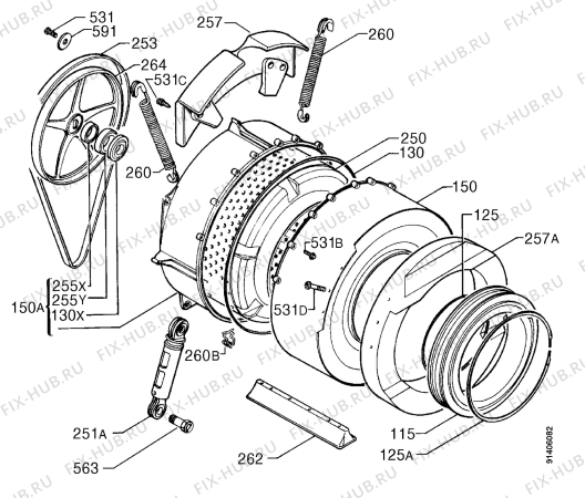 Взрыв-схема стиральной машины Rex RLE5PF - Схема узла Functional parts 267