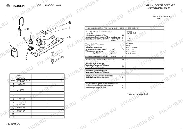 Взрыв-схема холодильника Bosch GSL11463GB - Схема узла 02