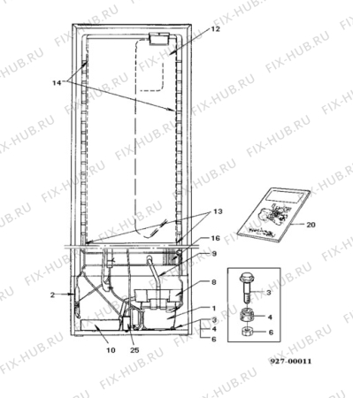 Взрыв-схема холодильника Electrolux ER2510C - Схема узла Functional parts