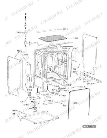 Взрыв-схема посудомоечной машины Ikea 502.627.92 - Схема узла