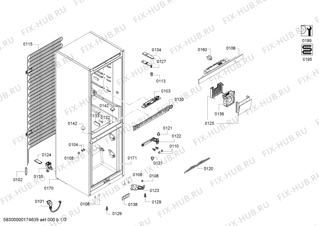 Схема №1 KG36EEI42 Siemens с изображением Дверь для холодильника Siemens 00713521