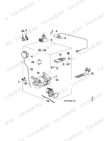 Взрыв-схема стиральной машины Quelle 151S,8231 - Схема узла Electrical equipment