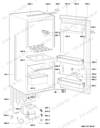 Схема №1 RE121 (F091237) с изображением Руководство для холодильной камеры Indesit C00346578