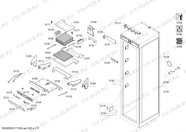 Схема №2 T24ID800LP с изображением Панель для холодильника Bosch 00770662