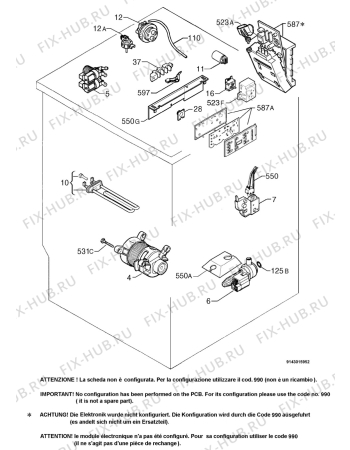 Схема №1 L60621 с изображением Декоративная панель для стиралки Aeg 1320987108