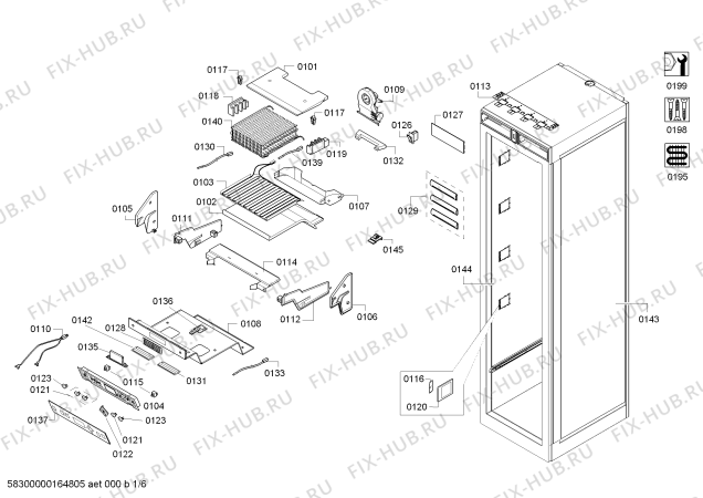 Схема №1 B30IR800SP Bosch с изображением Крышка для холодильника Siemens 00623720