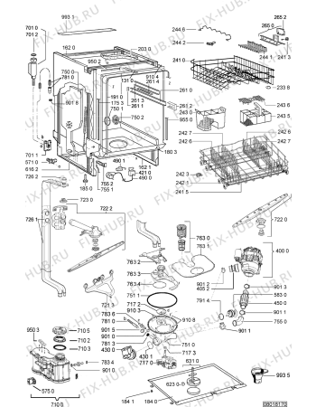 Схема №2 ADG 8683 FD с изображением Блок управления для посудомойки Whirlpool 480140102769