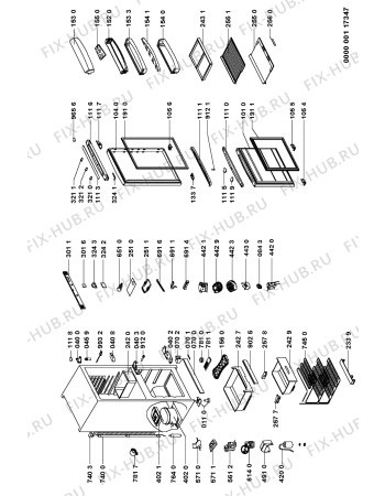 Схема №1 ARZ 897/H/DBLUE с изображением Панель управления для холодильника Whirlpool 481245228093