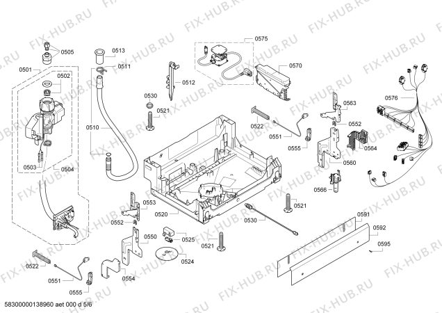 Схема №1 63013993110 с изображением Кабель для посудомойки Bosch 00648118