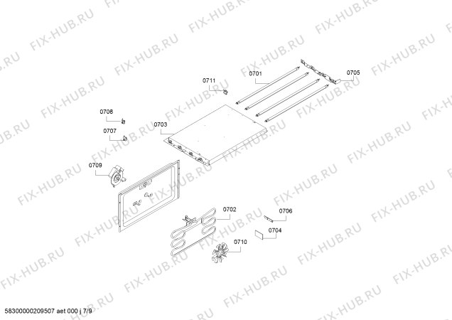 Схема №2 CPA565GS0W с изображением Ручка для плиты (духовки) Bosch 11027327