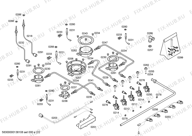 Схема №2 PCP785HEU с изображением Рассекатель горелки для плиты (духовки) Bosch 00187634