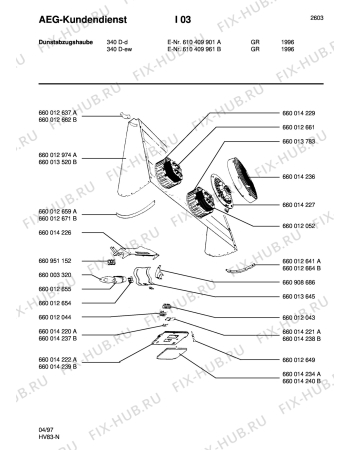 Схема №1 340 D-W/GR с изображением Спецфильтр для электровытяжки Aeg 8996600142369