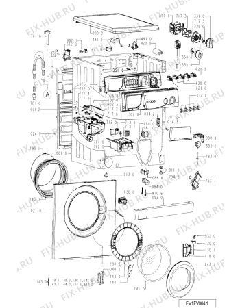 Схема №1 FL 5054 с изображением Обшивка для стиральной машины Whirlpool 481245213344