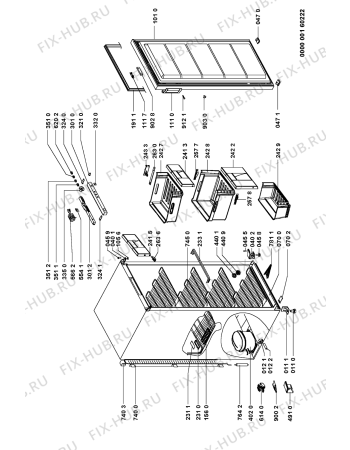 Схема №1 AFG 767/G-T с изображением Вапорайзер для холодильной камеры Whirlpool 481251138314