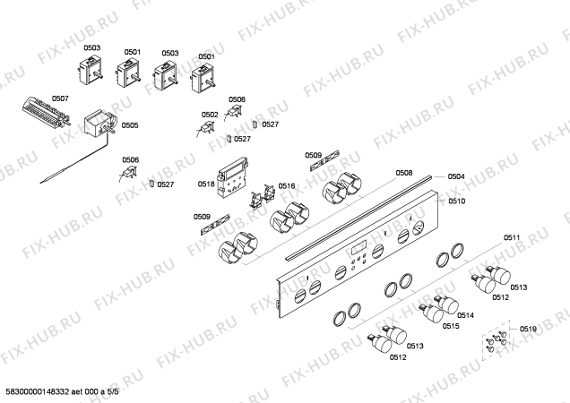 Схема №1 PHCB856250 с изображением Стеклокерамика для плиты (духовки) Bosch 00249712