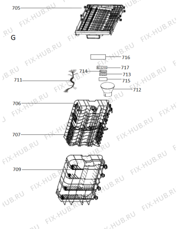 Схема №1 ADG 925 с изображением Всякое для электропосудомоечной машины Whirlpool 482000097018
