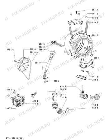 Схема №2 WA 5341 с изображением Обшивка для стиралки Whirlpool 481245310518