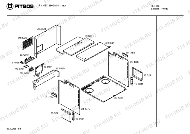 Схема №1 P1HEC88052 с изображением Переключатель для плиты (духовки) Bosch 00180943