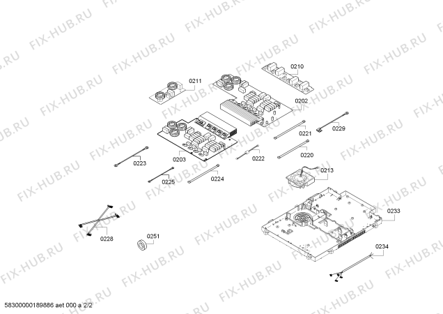 Взрыв-схема плиты (духовки) Bosch PIP875N17V BO.5M.80.TOP.24VR.X.TopF.X.XX - Схема узла 02