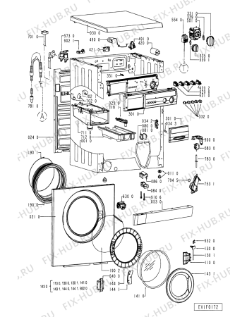 Схема №1 FL 244/1 с изображением Обшивка для стиралки Whirlpool 481945328296