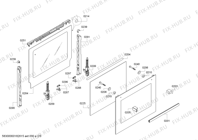 Взрыв-схема плиты (духовки) Bosch HBA11B150Z H.BO.NP.LK/.IN.GLASS.B1/.X.ME_TI// - Схема узла 02