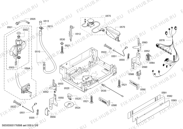 Схема №1 SHV9ER53UC с изображением Блок питания для посудомойки Bosch 00647843