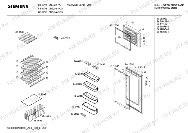 Схема №1 3FC1671SR с изображением Корпус для холодильной камеры Bosch 00490178