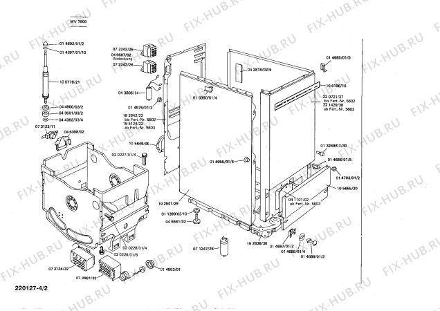 Схема №2 CV8700 с изображением Барабан для стиралки Siemens 00220776