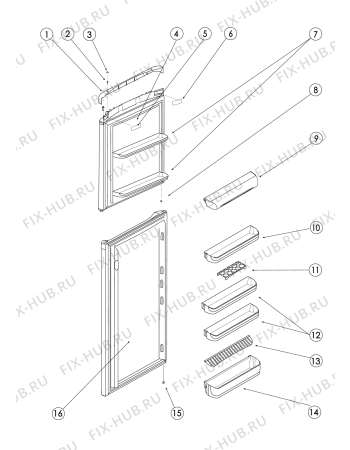 Взрыв-схема холодильника Hotpoint-Ariston RMT1167GA (F054034) - Схема узла