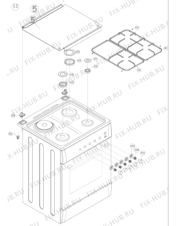 Схема №2 KN6110W1 (262242, F7312ZGRUW) с изображением Таймер для плиты (духовки) Gorenje 345644