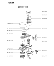 Схема №1 QB102D11/6R0 с изображением Часть корпуса для кухонного измельчителя Tefal MS-651238