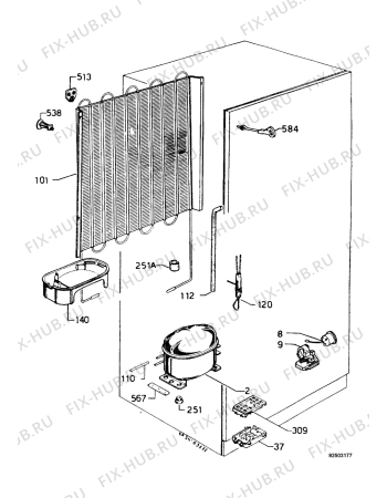 Взрыв-схема холодильника Zanussi ZFC20/8RD - Схема узла Functional parts