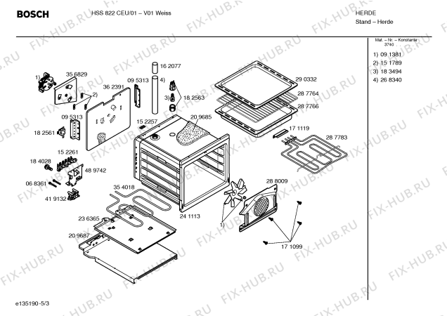 Схема №2 P1HSB21321 с изображением Варочная панель для электропечи Bosch 00238296