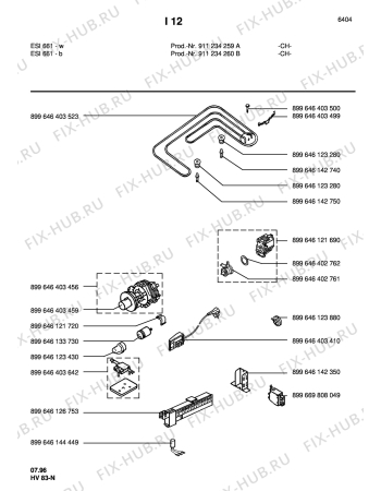 Взрыв-схема посудомоечной машины Electrolux ESI661   WEISS  CH - Схема узла Section3