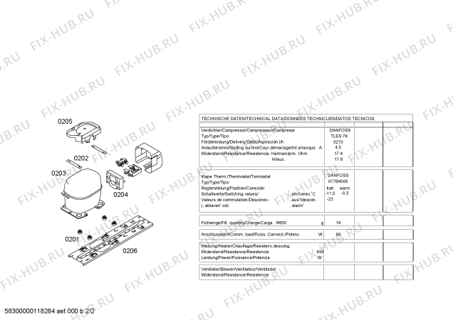 Взрыв-схема холодильника Siemens KT14LN20CH - Схема узла 02